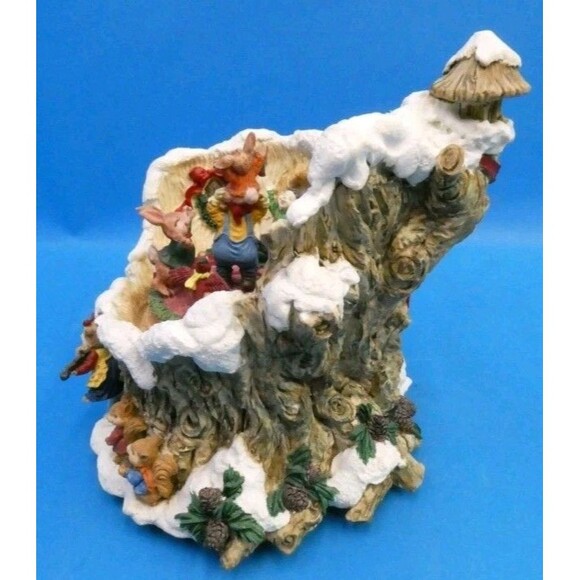 Vintage Berkeley Designs Music Box Santa Jingle Bells Ceramic Decorative Working - Picture 3 of 10